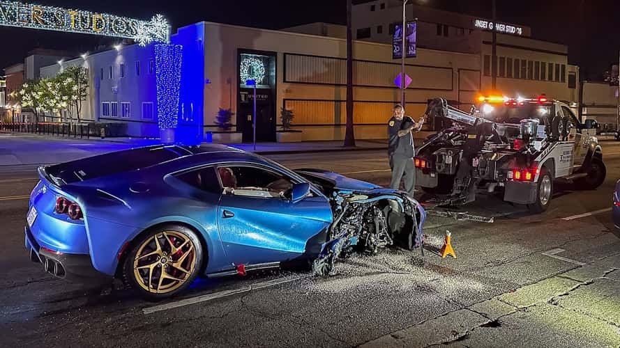 Michael B. Jordan's Ferrari 812 Superfast Crashed Into A Kia