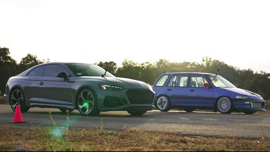 834-HP Honda Civic Wagon Vs. Stock Audi RS5 Drag Proves Power Isn't Everything