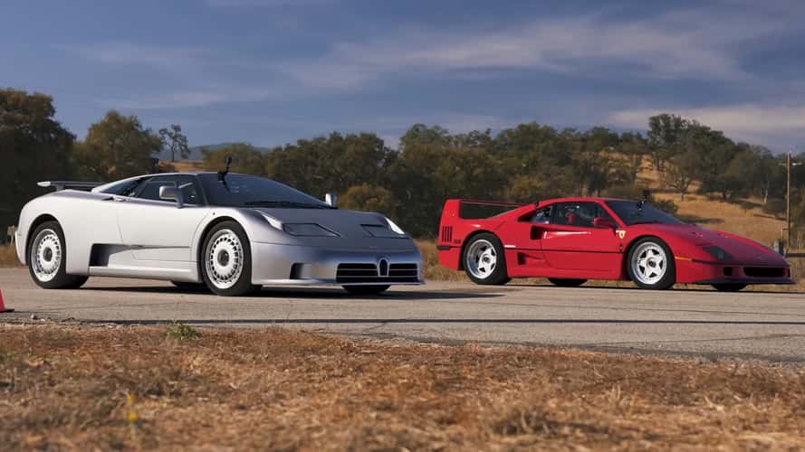 Watch A Ferrari F40 Blitz A Bugatti EB110 In A Drag Race